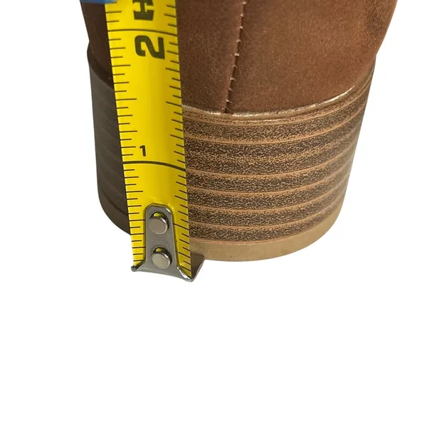 MIA Women's Brown Leather Over the Knee Boots Side Zip‎ Block Heel Size 6 - Image 6