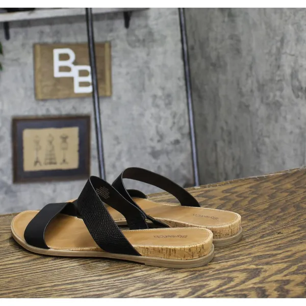 Style & Co. Womens Elliee Flat Sandals 10020656300 Black / Brown 10.5M - Image 2