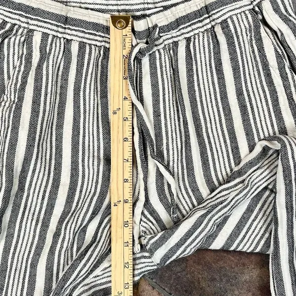 Old Navy High-Waisted Striped Linen-Blend Wide-Leg Pants Small - Image 6
