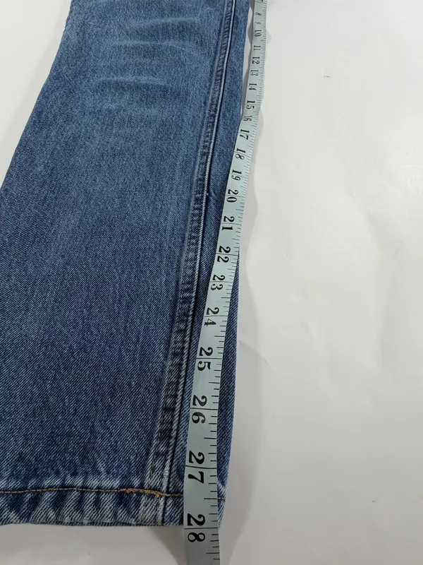 Everlane Curvy 90s Cheeky Straight Leg Jeans Organic‎ Cotton Blue Denim Size 27 - Image 5