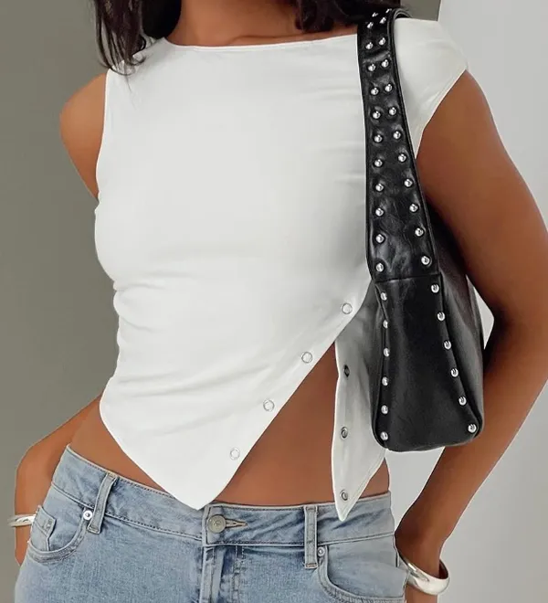 Princess Polly Karre Off the Shoulder Top White - Image 2