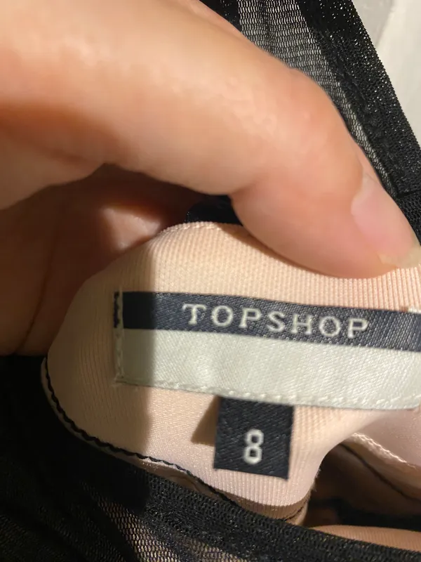 Topshop One Shoulder Little Black Bodycon mini Dress - Image 4