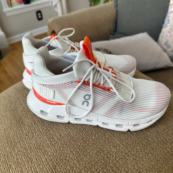 ON Cloudnova Void Sneaker in Undyed White & Flame - Image 6