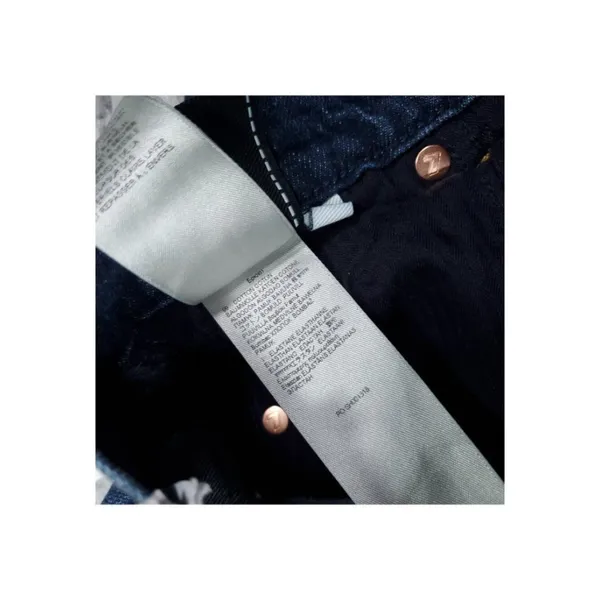 7 For All Mankind Tess Trouser Jeans High Rise Straight Relaxed Blue Size 23 - Image 5