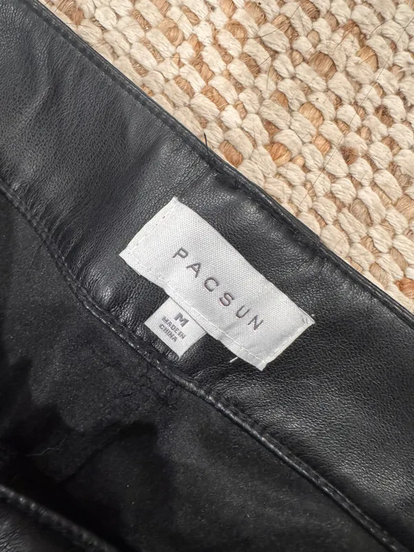 Faux Leather Cargo Pants  - Image 3