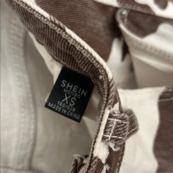 Brown Cow Print Jeans Denim‎ Straight Leg size XS 00-2 - Image 6