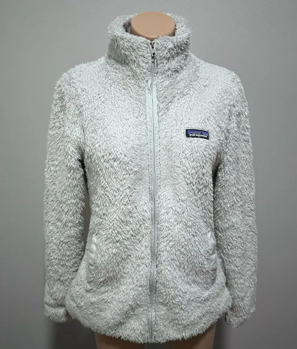 Patagonia Los Gatos Full Zip Jacket Sherpa Gray Medium Fur Fuzzy Sherpa - Image 2