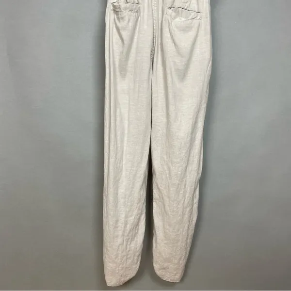 Toad&Co Tara Hemp Jumpsuit Size Small Oatmeal Chambray One Piece Tie‎ Shoulders - Image 7
