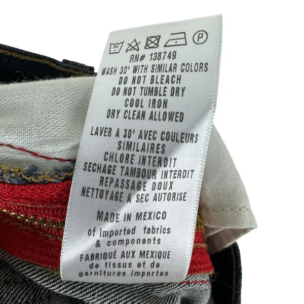 Etienne Marcel Designer Dark Wash Red Ribbon Side Zipper Cropped Jeans Size‎ 24 - Image 10