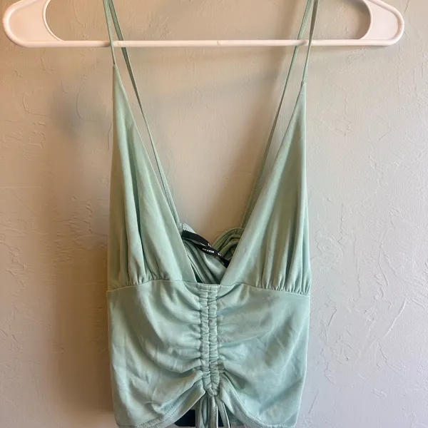 Urban Outfitters Light Green Ruched Top NWT - Image 2