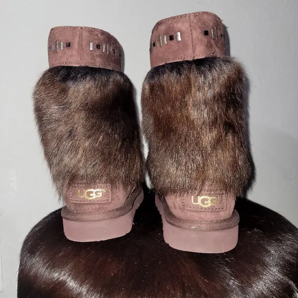 UGG Vilet Pinecone Shearling Sheepskin Cuff Maylin Women's Size 7 - Image 4