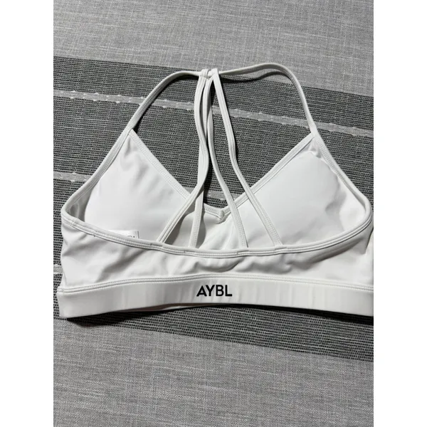 AYBL‎ White Sports Bra Strappy Back Medium Activewear Workout Gym Yoga - Image 2