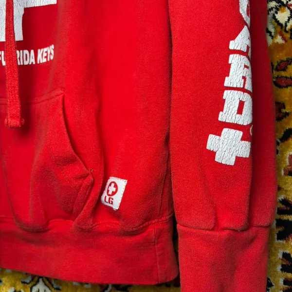 Classic Red Lifeguard Sweatshirt Florida USA Unisex size Medium - Image 4