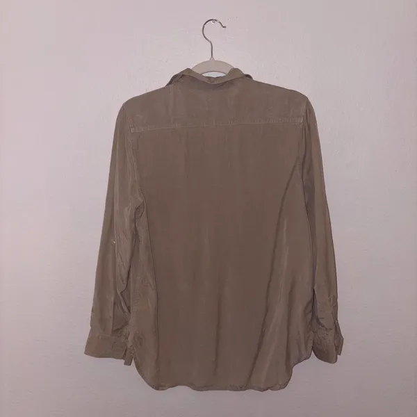 Babaton Aritzia Beige Long Sleeve Button Up Blouse - Image 7