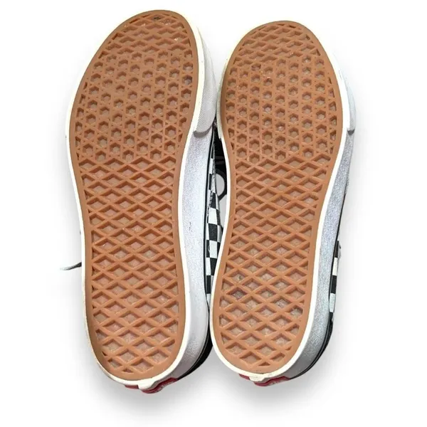 Vans Old Skool Platform Checkerboard Black White Suede Sneakers Woe 8.5 Classic - Image 7