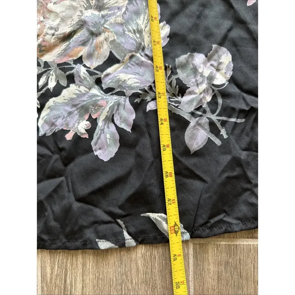 Band of Gypsies Black Floral Maxi Dress Square‎ Neck Sleeveless L - Image 6