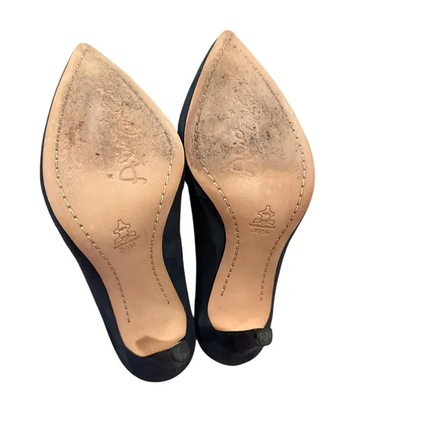 Alice + Olivia Stacey Bendet blue suede leather heels pumps 39.5 or 9 - Image 5