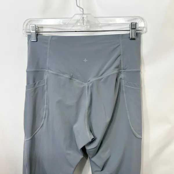 Halara Medium Leggings High Waisted Gray Side Pockets 7/8 Solid‎ Athleisure 704 - Image 5