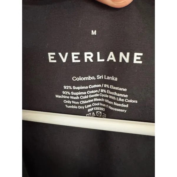 Everlane black supima cotton long sleeve bodysuit‎ size medium - Image 2