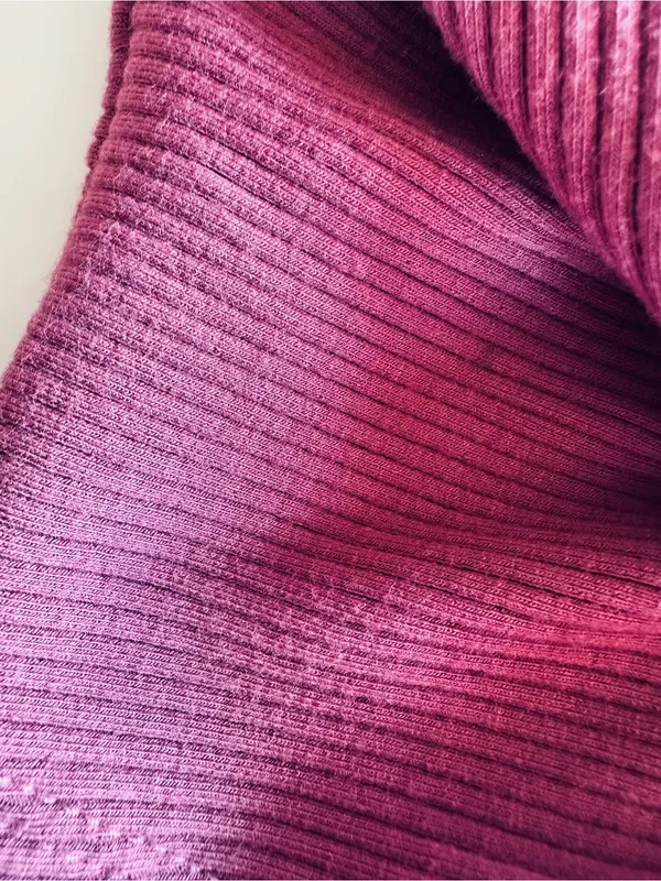Urban Outfitters Ribbed Knot-Front Crop Top in Berry Size Medium - Image 6