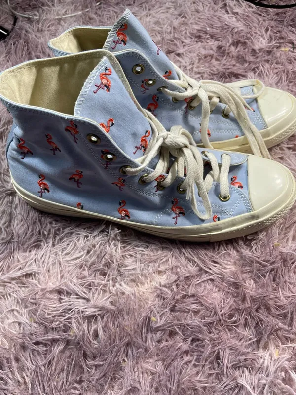 Converse Chuck Taylor All Star 70 Hi Flamingos Canvas Hi-Tops Blue Chili - Image 6