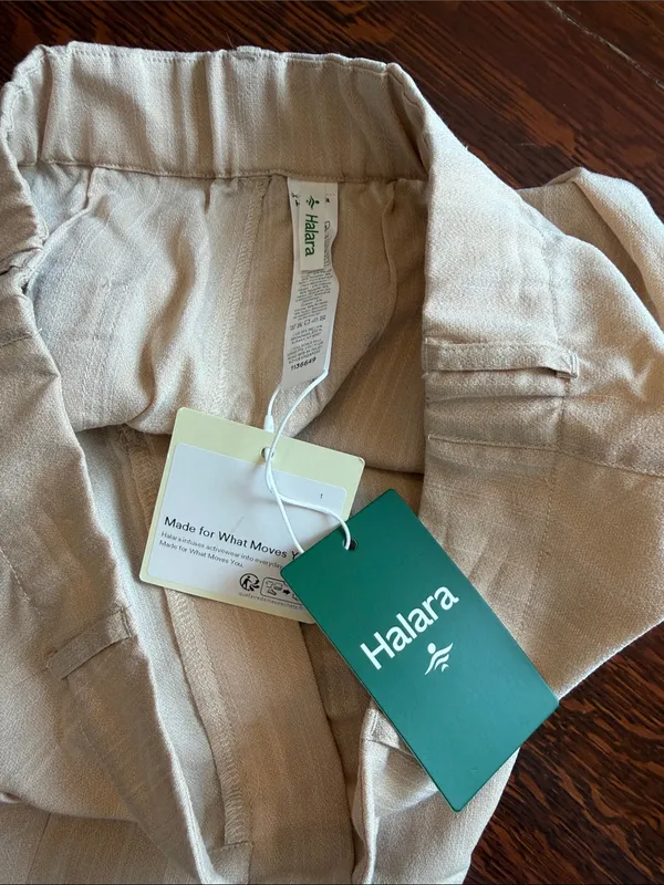 Halara High Waisted Wide Leg Casual Linen-Feel Pants, medium - Image 5