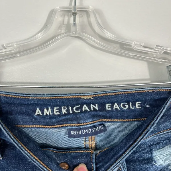 American Eagle Ne(x)t Level Super High Rise Jegging Distressed Skinny Jeans 2S - Image 4