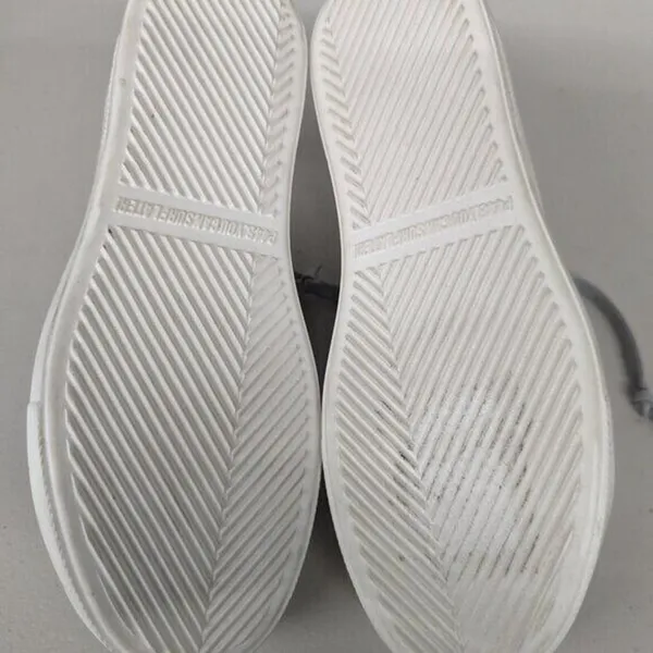 NEW P448 Thea White Leather Suede Sneaker Logo EUR 37 6.5-7 low top shoe sparkly - Image 3
