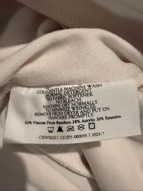 NWT Cozy Earth Bamboo Bermuda Lounge Shorts in Soft Cream Sz M - Image 5