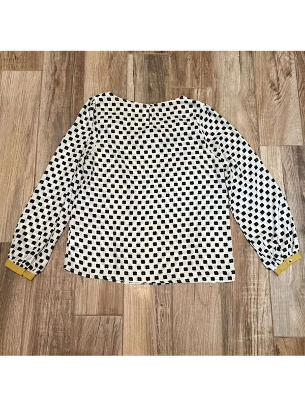 Anthropologie Comme Toi Flower Checker Blouse - Image 2
