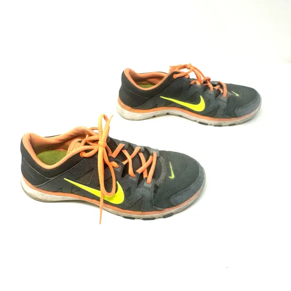 Nike‎ Size 7.5 Sneakers Gray Orange Lace Up Running Hiking Outdoors Gym Sports - Image 3