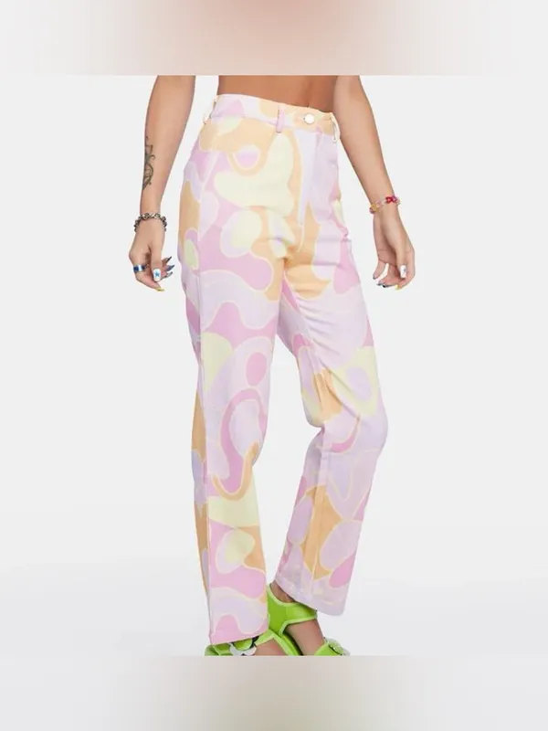 Dolls Kill Peppermayo Keep Your Heart Psychedelic Pants US Size 4 NWT - Image 3