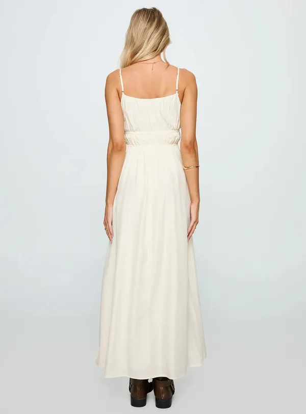 Princess Polly Maxi Dress Cream - Image 4