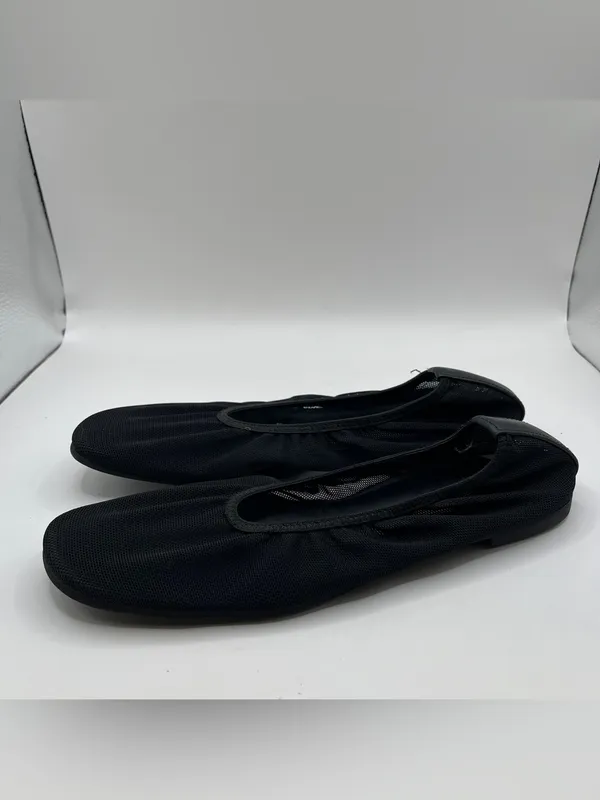 Reformation Marcadet knit ballet flat breathable black mesh upper minimalist 5.5 - Image 2