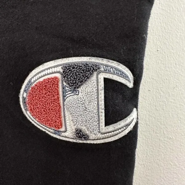 Champion Reverse Weave Black Big C Logo Joggers Large - Image 10