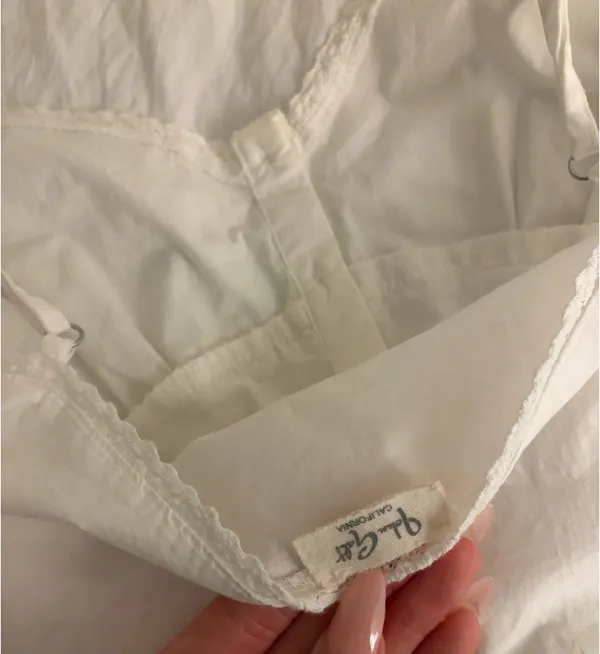 Brandy Melville Top Tank White Buttoned  - Image 3