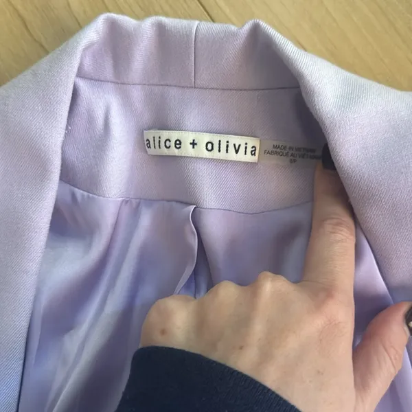 Alice & Olivia Purple Long Coat - Image 2