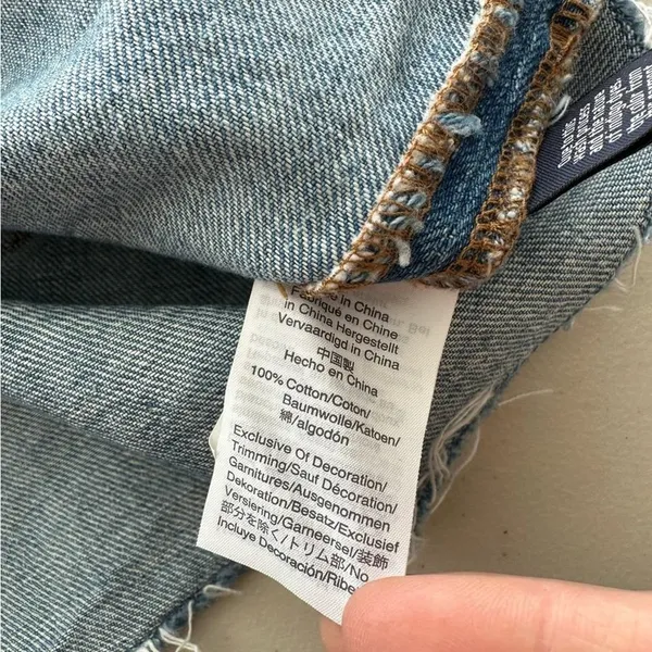 Madewell Rigid Denim A-Line Mini‎ Skirt Star Print 23 - Image 6