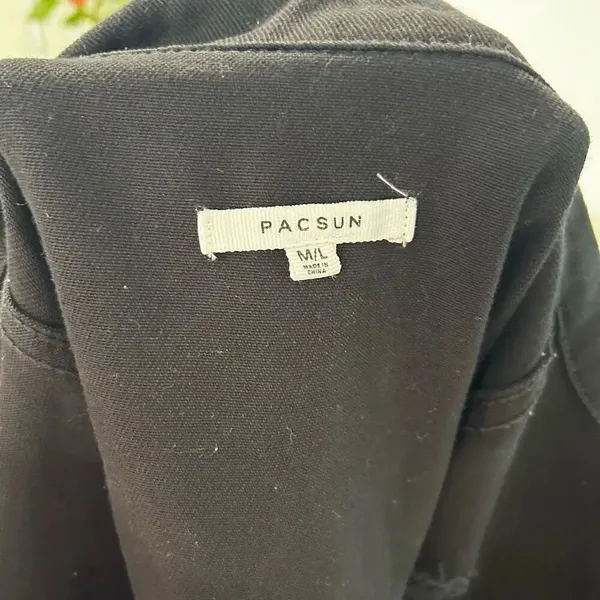PacSun women black denim jean jacket Size M/L - Image 3