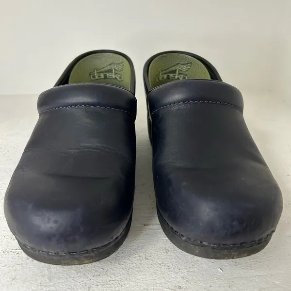 Dansko Black Leather Clogs - Image 2