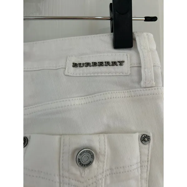 Burberry Brit Windsor Bootcut Flare White Y2K Jeans - Image 7