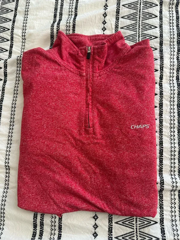 CHAPS Men’s Pullover quarter zip sportswear size medium  - Image 2