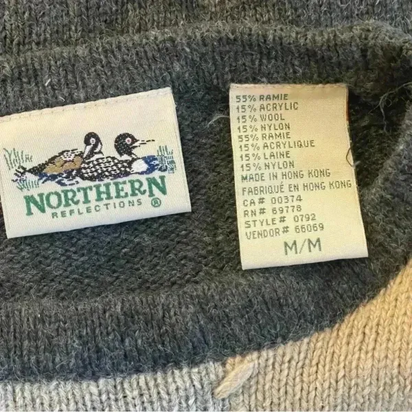 Vintage Northern Reflections Winter Christmas Sweater Women’s Medium 15%‎ Wool - Image 6