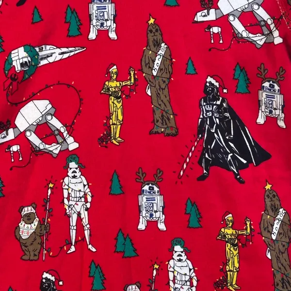 Hanna Andersson Star Wars Long Sleeve Organic Cotton Pajama Top‎ Medium Red - Image 4