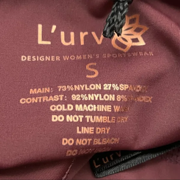 L’urv Last Dance Wine Colored Compression Leggings S NWT - Image 6