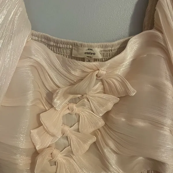 entro Cream Puff Sleeve‎ Mini Dress - Image 4