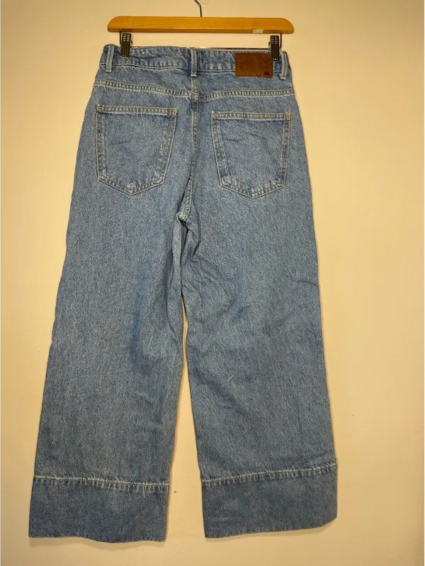 Zara Z1975 High-Waisted Front Seam Wide-Leg Jeans Minimalism - Image 4