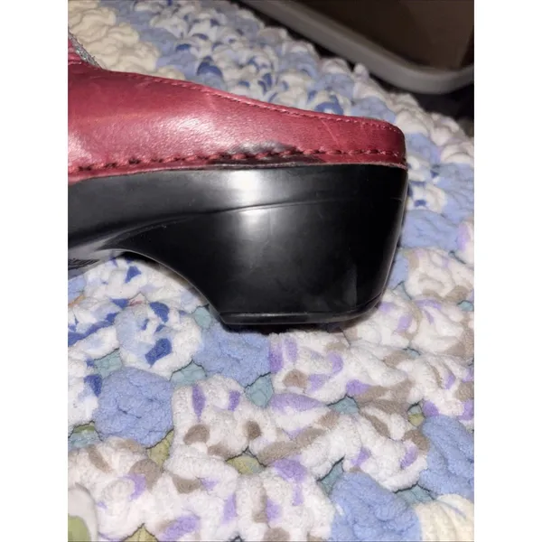 Dansko Ox Blood Red Leather Mary Jane Clogs Sz.9 Discontinued 2011 - Image 14