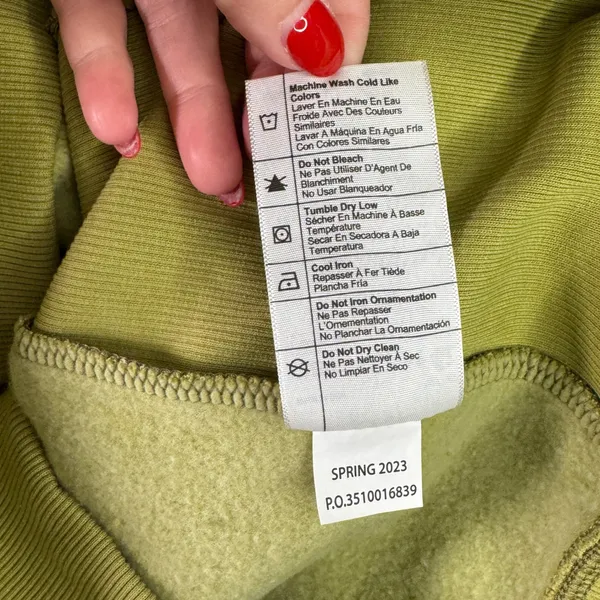 Carhartt Relaxed Fit Sweatshirt Graphic Logo Fleece Green‎ Women Medium TS4410-W - Image 5