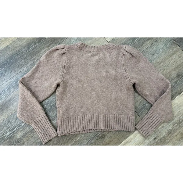 Maeve Anthropologie Knit Sweater Pink Crewneck Pullover Size Small - Image 2